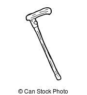 180x195 Walking Stick Clipart And Stock Illustrations Walking Stick - Cane Drawings