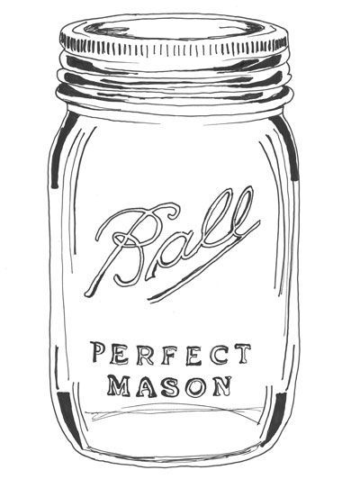 400x532 hope in a jar tags drawing mason jar tattoo, colored mason - Canning Jar Drawing
