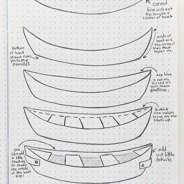 640x640 inspired - Canoe Drawing