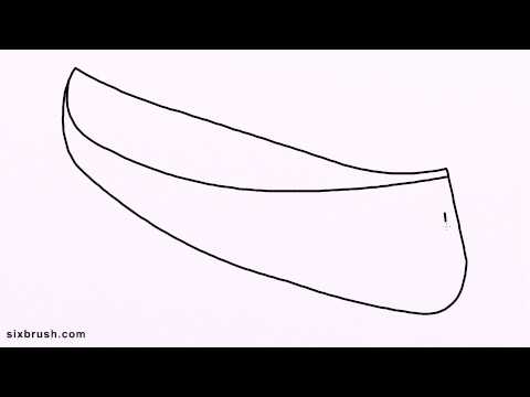 480x360 s how to draw canoe step - Canoe Drawing