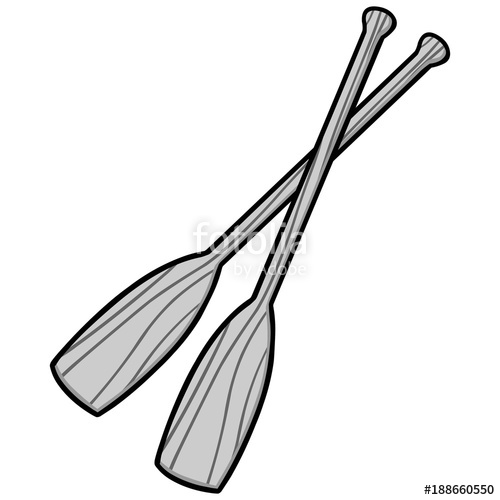 500x500 Canoe Paddles Illustration - Canoe Paddle Drawing