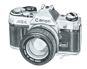 340x270 canon camera drawing etsy - Canon Camera Drawing