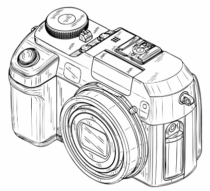 417x379 cliparts camera drawing - Canon Camera Drawing