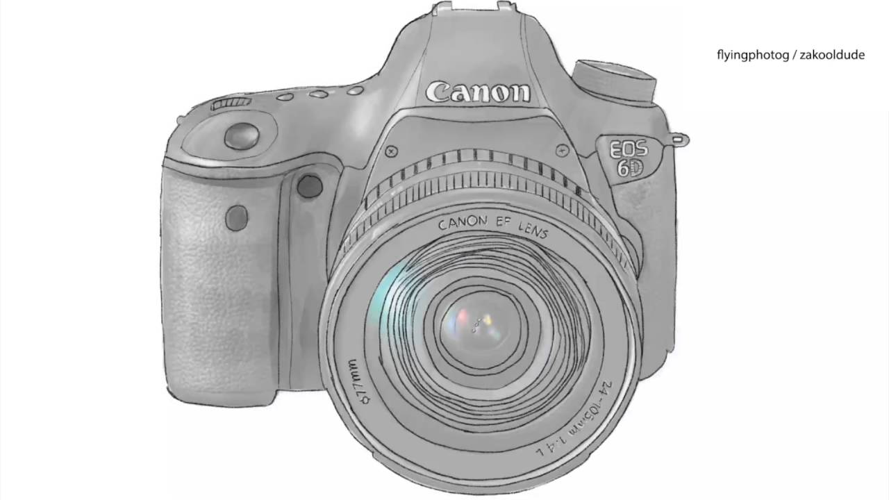1280x720 sketching the canon eos in procreate - Canon Camera Drawing