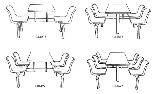 633x381 canteen table chairs units - Canteen Drawing
