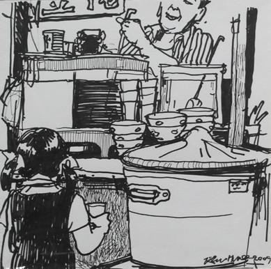 389x386 Buying Food From School Canteen Eagle's Eye Art Gallery - Canteen Drawing