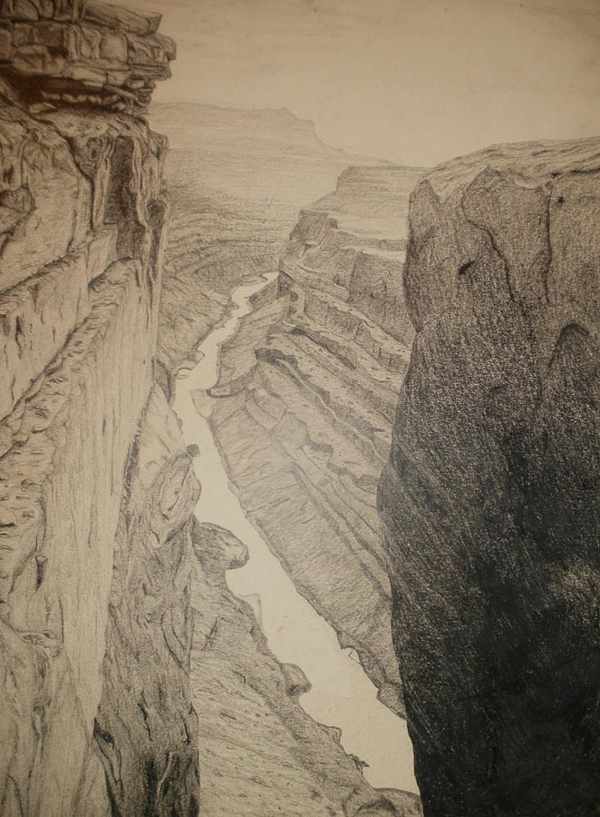 662x900 Grand Canyon Drawing - Canyon Drawing