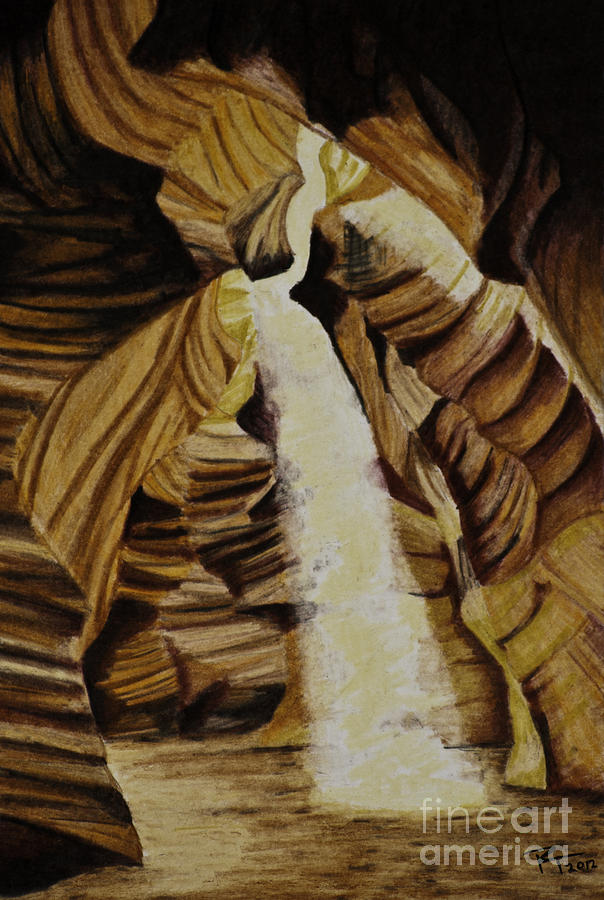 604x900 Antelope Canyon Drawing - Canyon Drawing