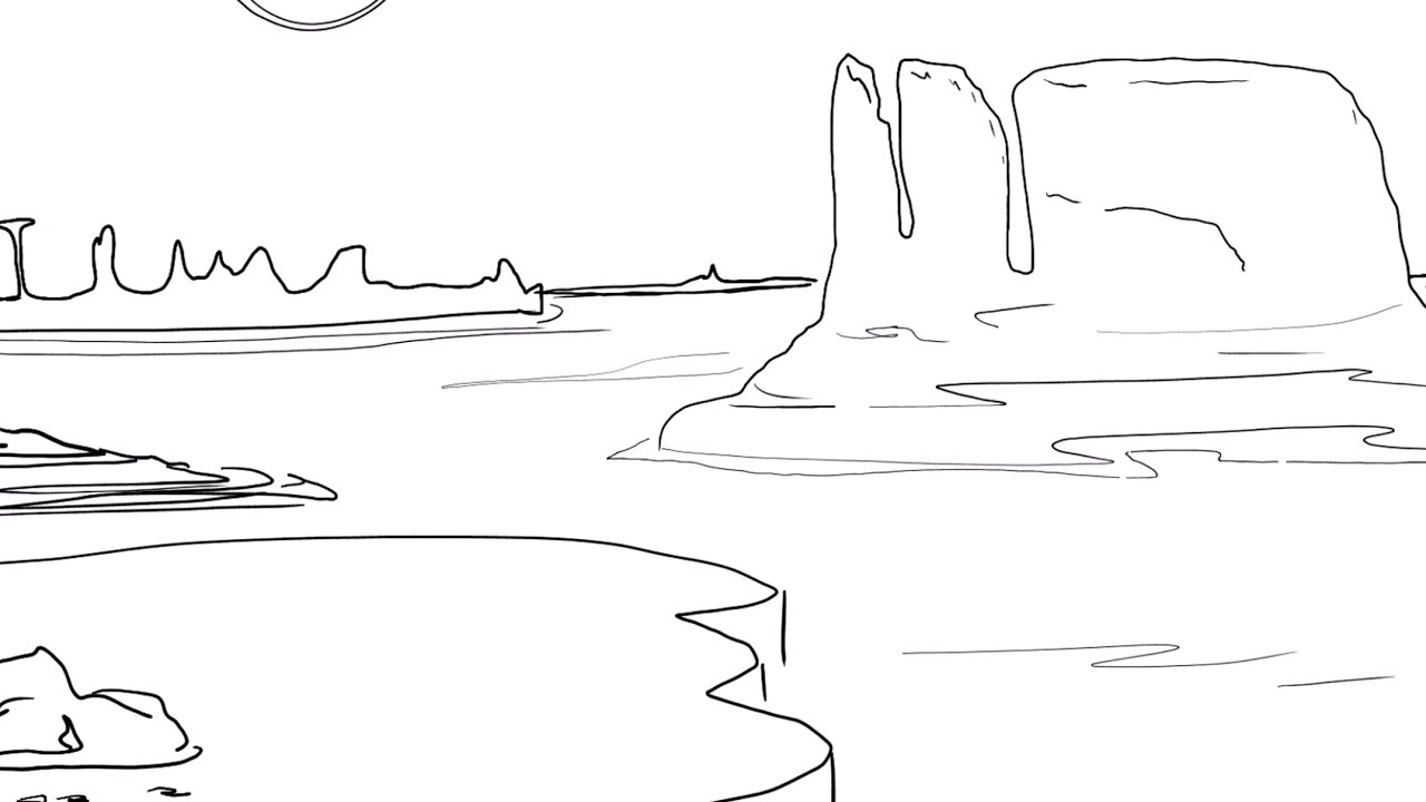 1280x720 How To Draw Canyon - Canyon Drawing