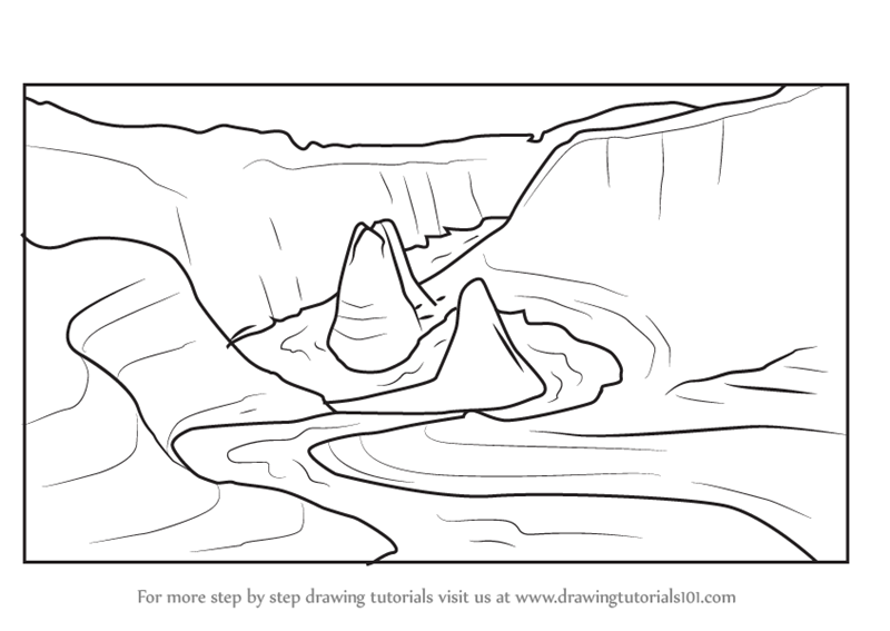 800x567 Learn How To Draw Grand Canyon National Park - Canyon Drawing