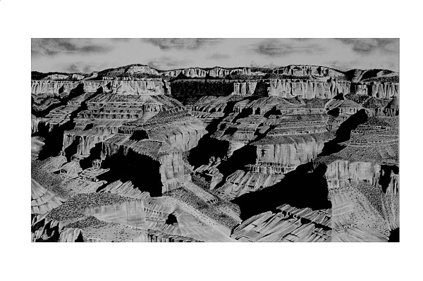 600x399 The Grand Canyon Drawing - Canyon Drawing