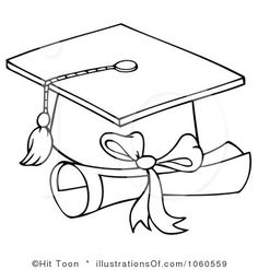 Cap And Gown Drawing at PaintingValley.com | Explore collection of Cap ...