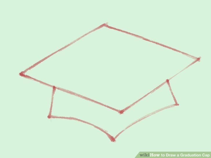 728x546 How To Draw A Graduation Cap Steps - Cap And Gown Drawing