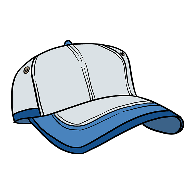 680x678 how to draw a baseball cap - Cap Drawing