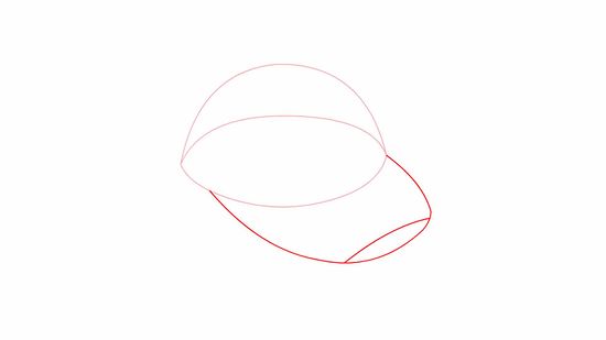 550x309 How To Draw A Baseball Cap Steps - Cap Drawing Images