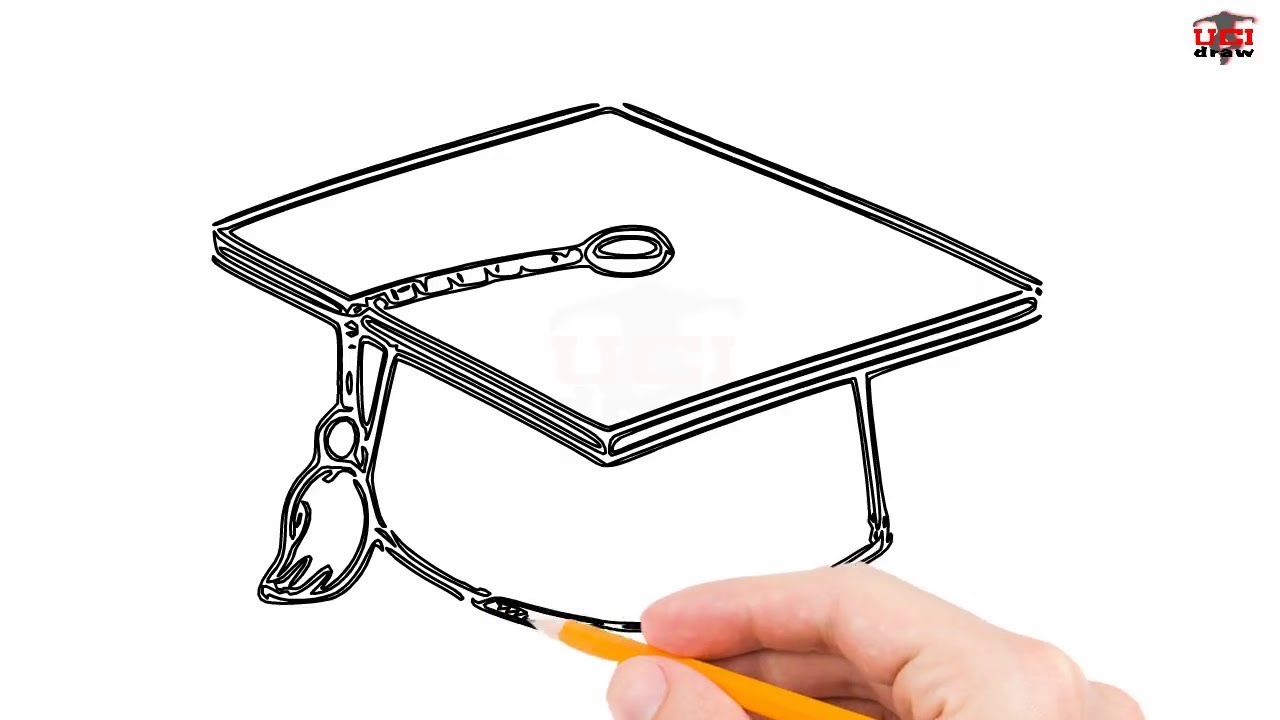1280x720 How To Draw A Graduation Cap Step - Cap Drawing Images