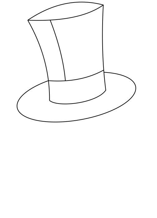 505x701 How To Draw A Magician In Some Simple Steps - Cap Drawing Images