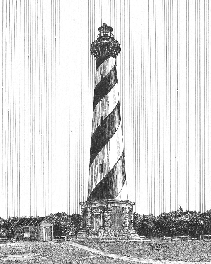 720x900 Cape Hatteras Lighthouse Drawing - Cape Hatteras Lighthouse Drawing