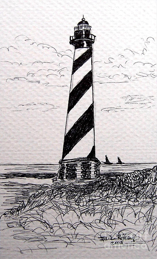 546x900 Cape Hatteras Lighthouse Nc Drawing - Cape Hatteras Lighthouse Drawing