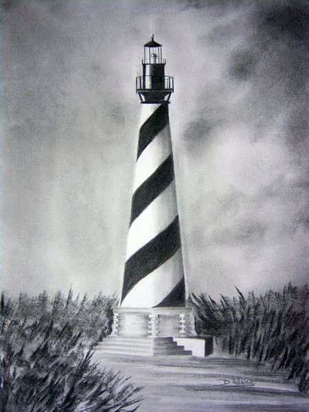 450x600 cape hatteras lighthouse adamsart - Cape Hatteras Lighthouse Drawing
