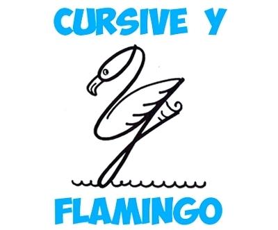 400x331 capitol cursive y how to draw a cartoon flamingo from cursive - Capital Drawing
