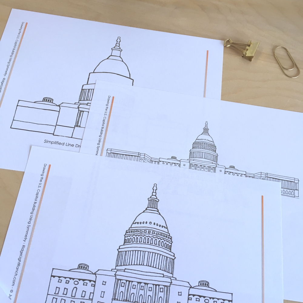 1000x1000 drawing the u s capitol building using symmetry lesson plan - Capitol Building Drawing