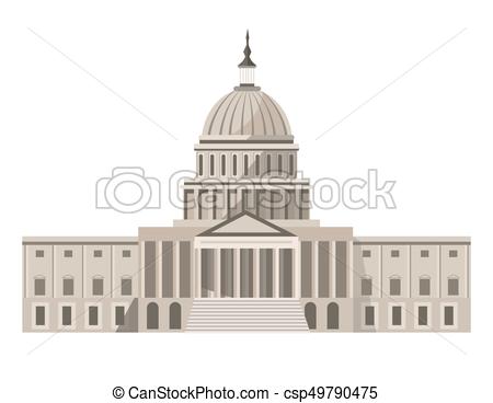 450x368 Famous United States Capitol Building Isolated Cartoon - Capitol Building Drawing