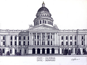 300x224 California State Capitol Drawing - Capitol Building Drawing