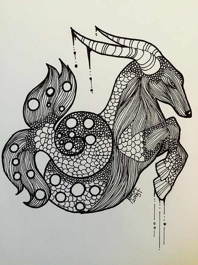 675x900 capricorn drawing - Capricorn Drawings