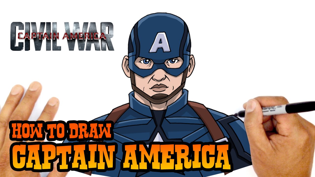 1280x720 how to draw captain america the avengers - Captain America Cartoon Drawing