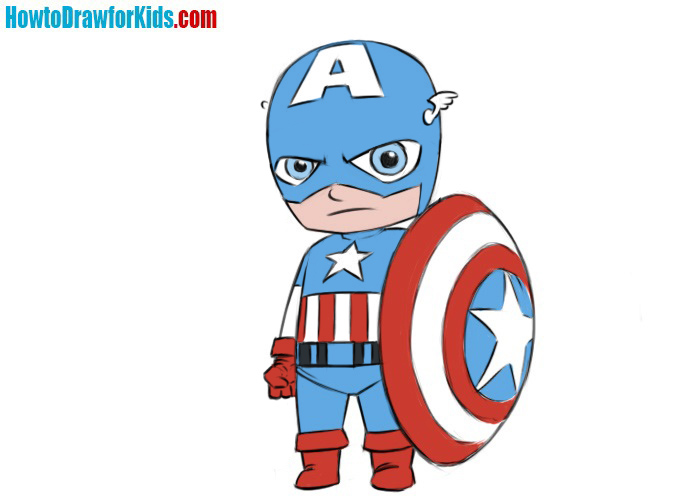 Captain America Cartoon Drawing at Explore