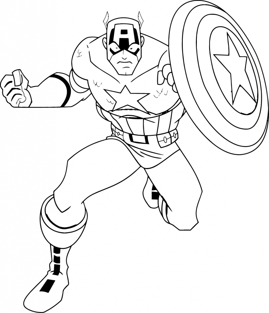 Captain America Cartoon Drawing at PaintingValley.com | Explore ...