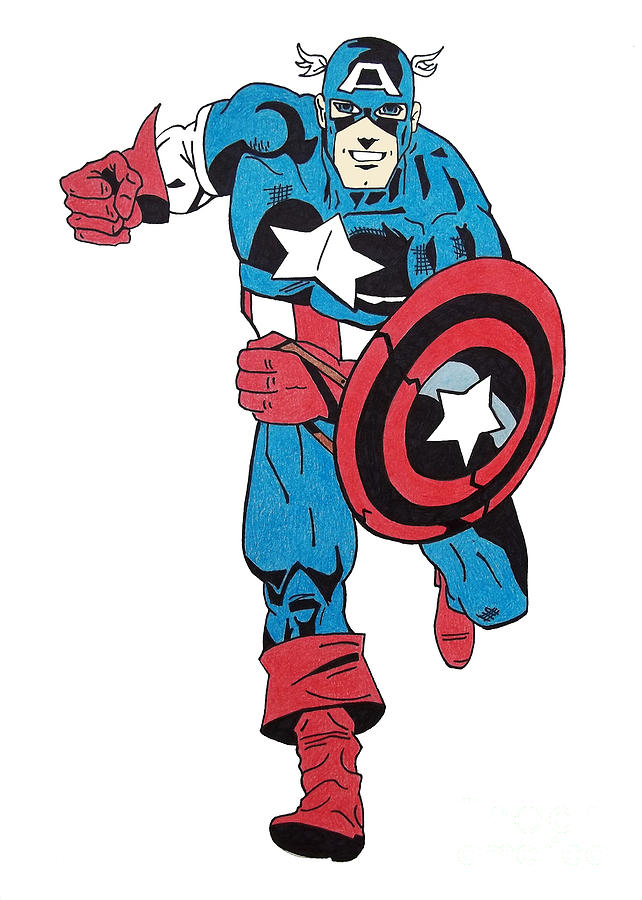 642x900 captain america drawing - Captain America Drawing