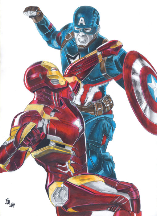 509x700 diego septiembre - Captain America Drawing