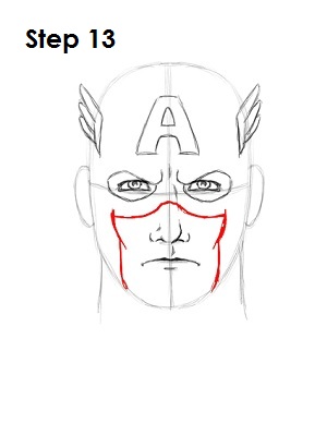300x388 how to draw captain america - Captain America Drawing