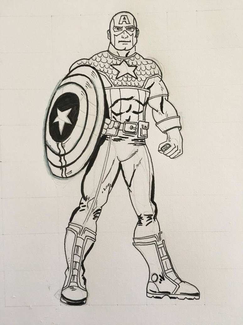 Captain America Drawing at PaintingValley.com | Explore collection of ...