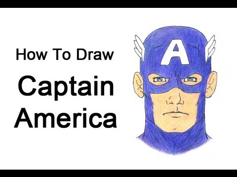 480x360 how to draw captain america - Captain America Face Drawing