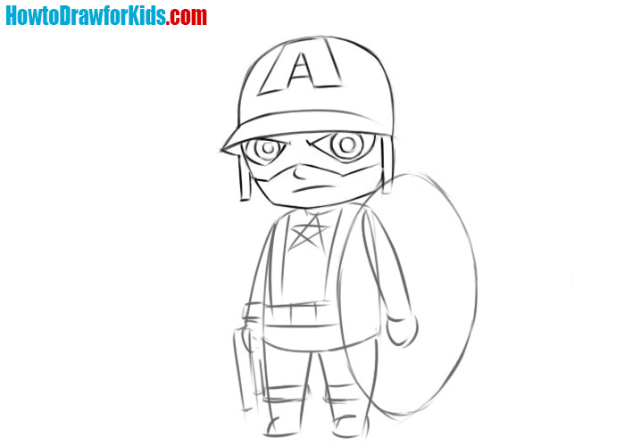 700x500 How To Draw Captain America Easy How To Draw For Kids - Captain America Face Drawing