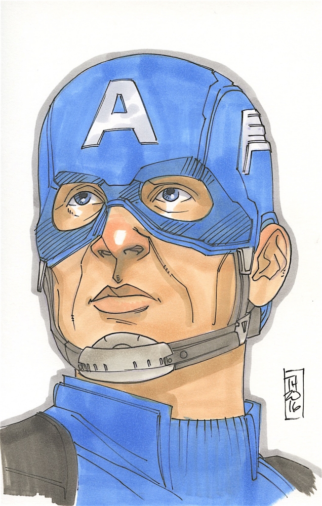 Captain America Face Drawing at Explore collection