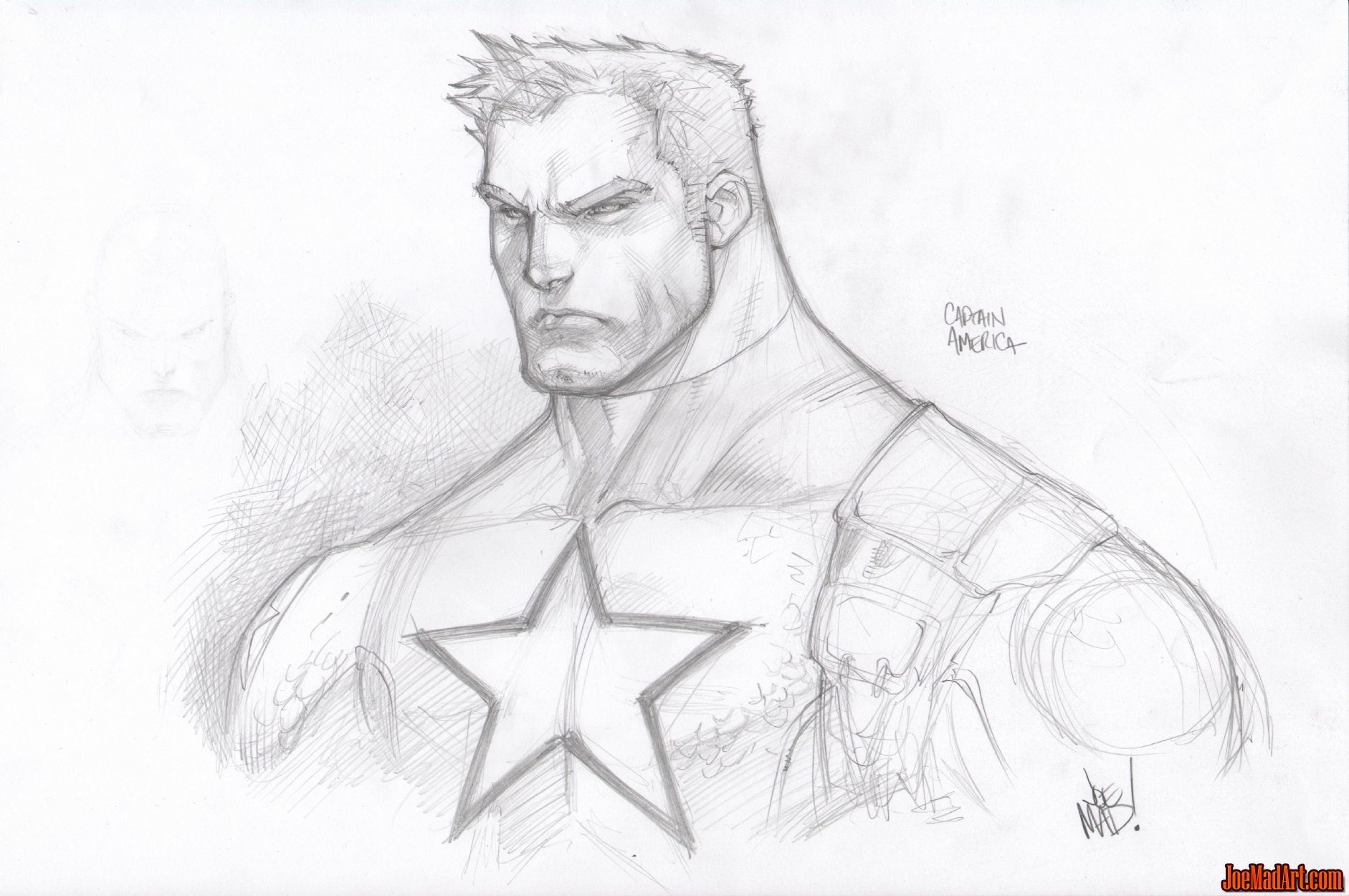 1882x1250 Wizard Magazine - Captain America Face Drawing