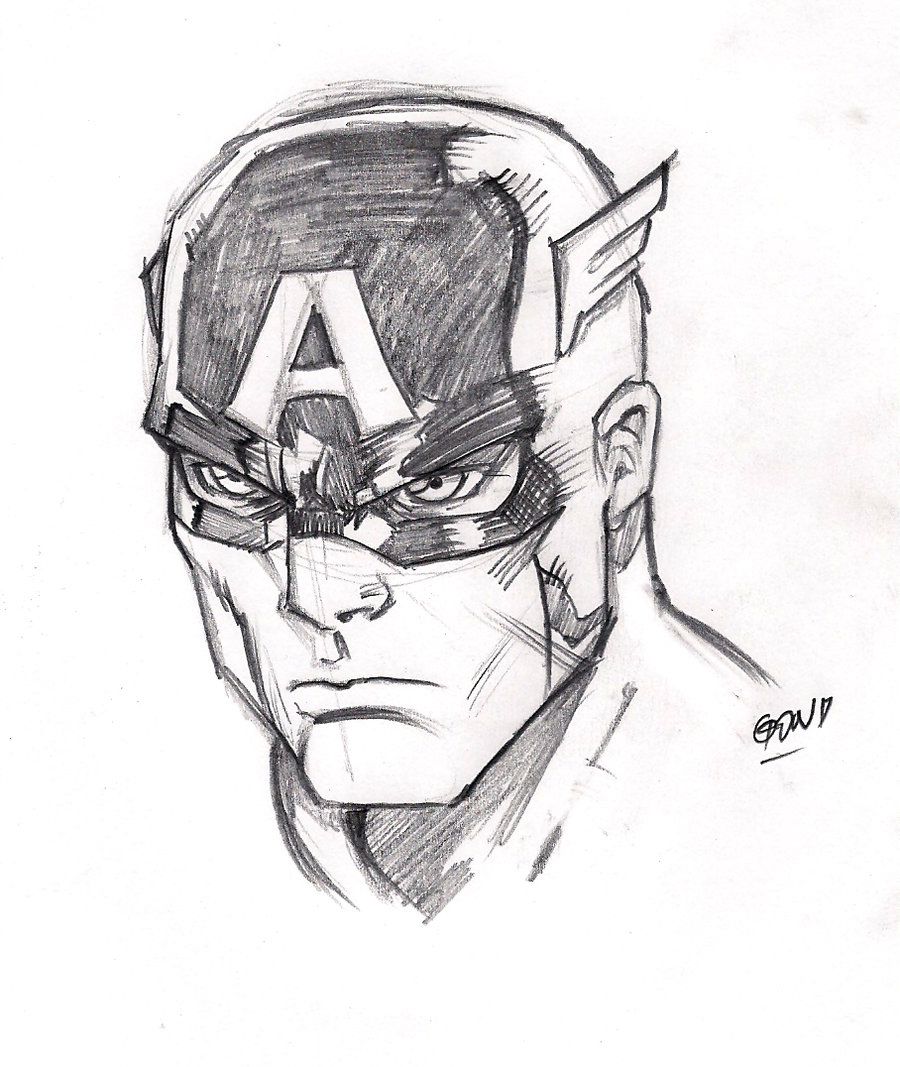 900x1067 captain america face - Captain America Face Drawing
