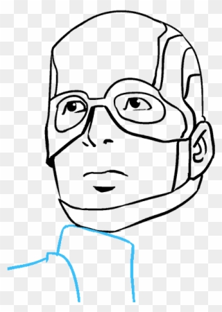 320x450 Chin Drawing Human Face - Captain America Face Drawing