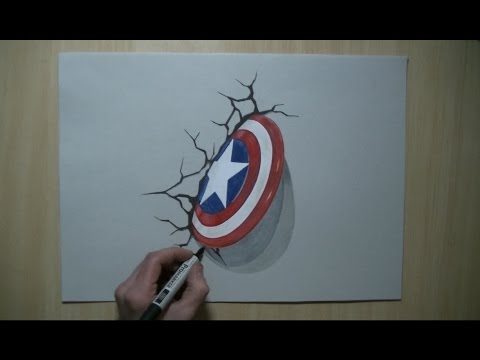 480x360 drawing shield - Captain America Shield Drawing