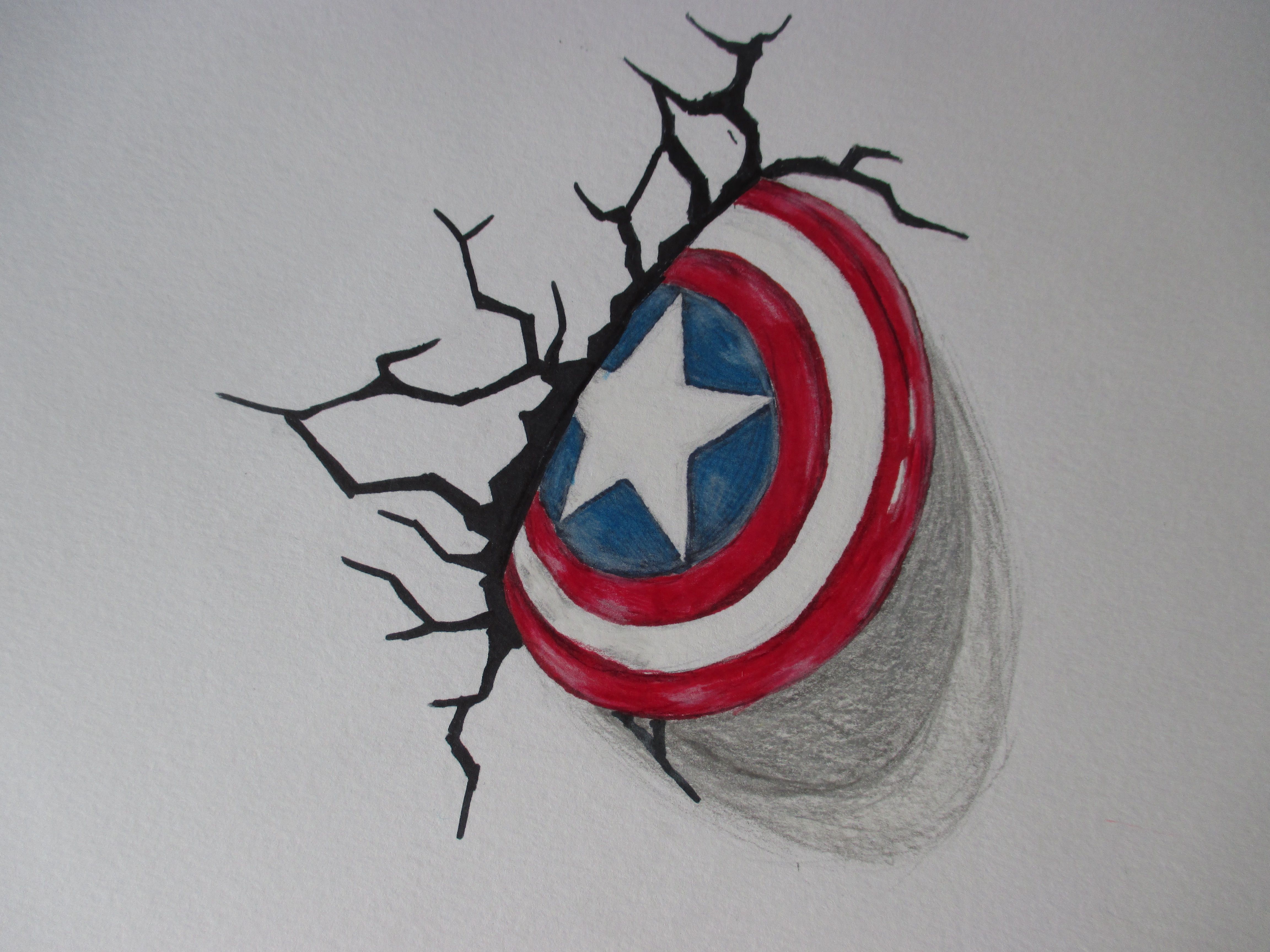 Captain America Shield Drawing at PaintingValley.com | Explore