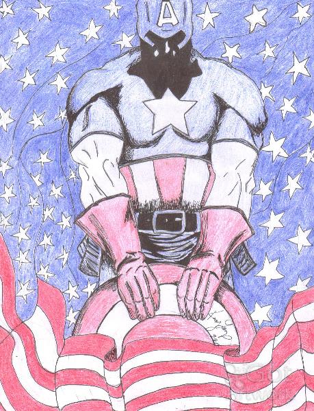 459x599 captain america holding shield drawing - Captain America Shield Drawing
