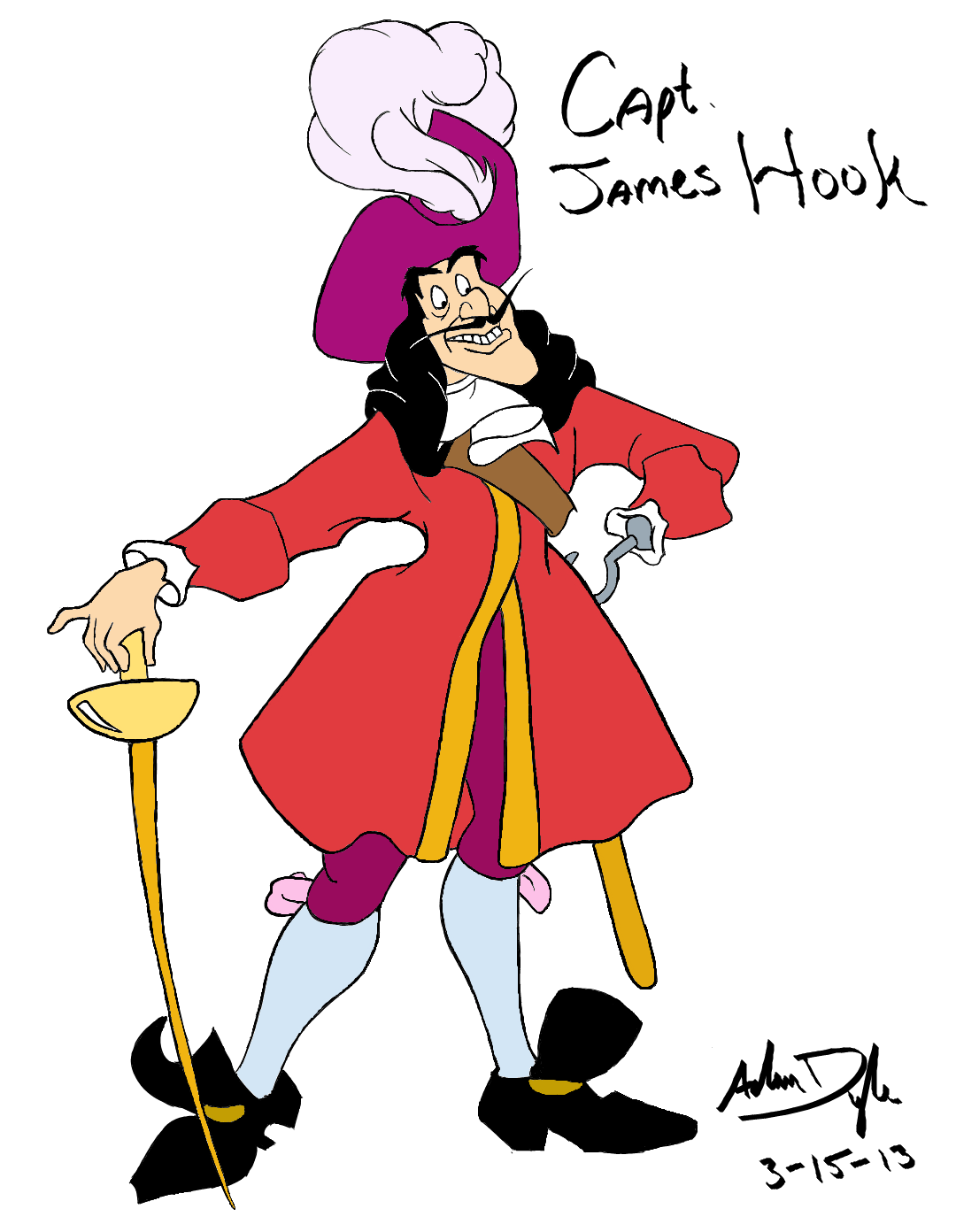 1080x1392 Captain Hook Drawing - Captain Drawing