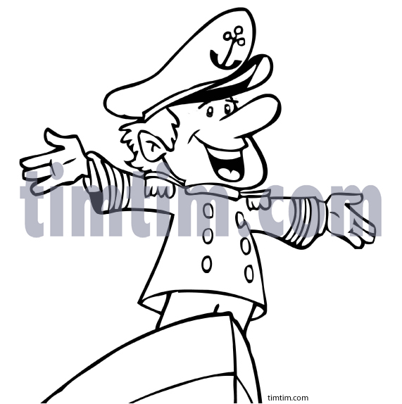 571x574 free drawing of cruise captain bw from the category boat sail - Captain Drawing