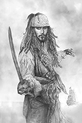 333x500 Captain Jack Giclee Print Of A Pencil Drawing - Captain Drawing