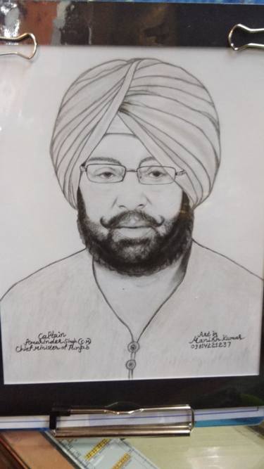 375x667 Captain Amarinder Singh Drawing - Captain Drawing