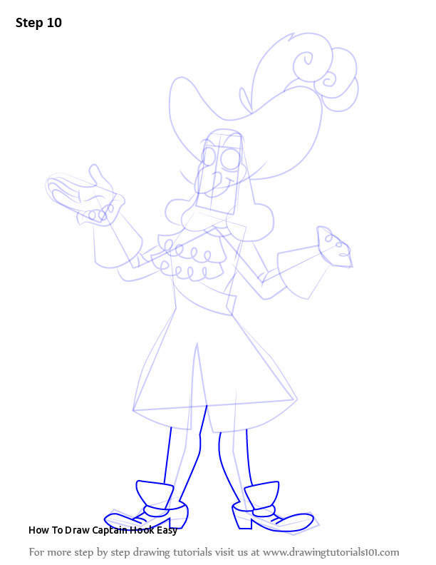 612x792 how to draw captain hook easy collection of captain jake - Captain Hook Drawing
